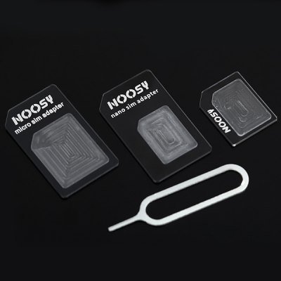 3 in 1 NOOSY Nano Sim Adapter ( Micro Sim + Nano Sim for iPhone 6 / iPhone 6 Plus / 5 / 4 / 4S )