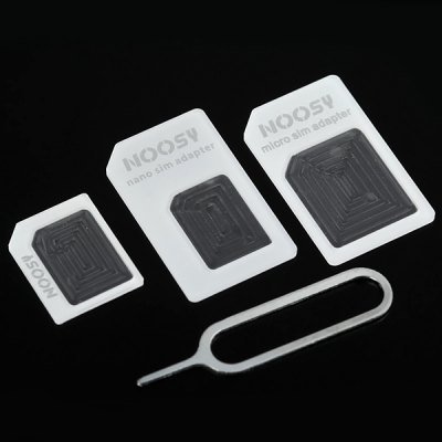 3 in 1 NOOSY ( Micro Sim + Nano Sim for iPhone 6 / iPhone 6 Plus / 5 / 4 / 4S )(white