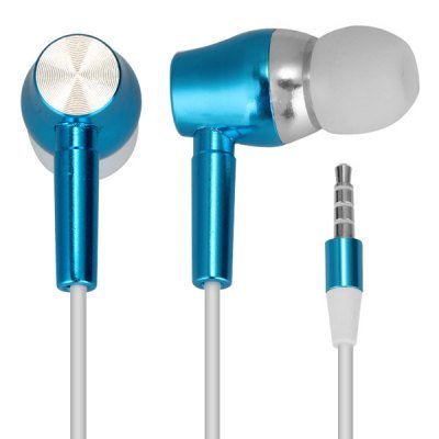 S039 Luminous Cable Sweet Proof Deep Bass Stereo Earphone with MIC and Music Control Button (blue