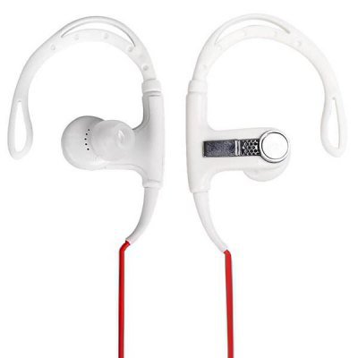 PortableDB In-ear Stereo Ear Hook Earphone Sports Headset 3.5mm Plug with Carrying Bag (color white
