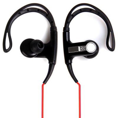 PortableDB In-ear Stereo Ear Hook Earphone Sports Headset 3.5mm Plug with Carrying Bag (color black