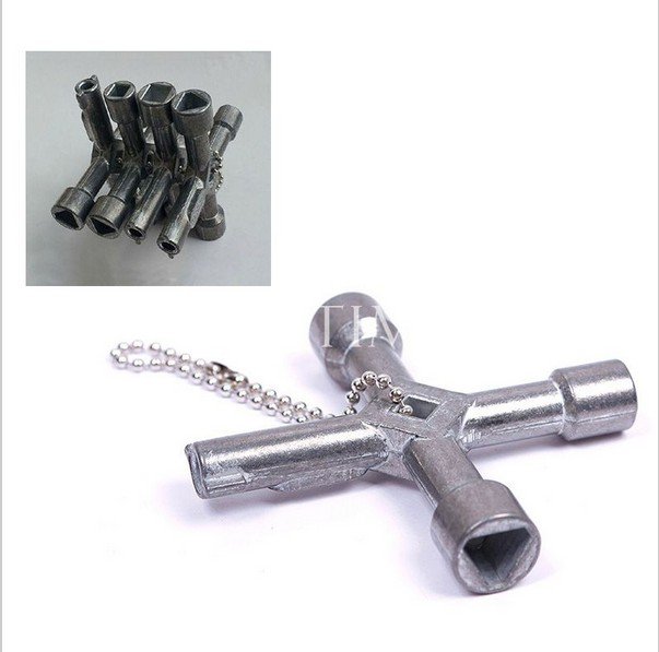 Cross Train Electrical Cabinet Elevator Key Alloy Triangle Square #60142