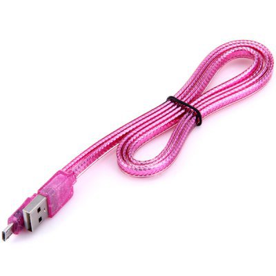 95cm Flat Style Micro USB Perfume Charging and Sync Cable for Samsung HTC Sony pink