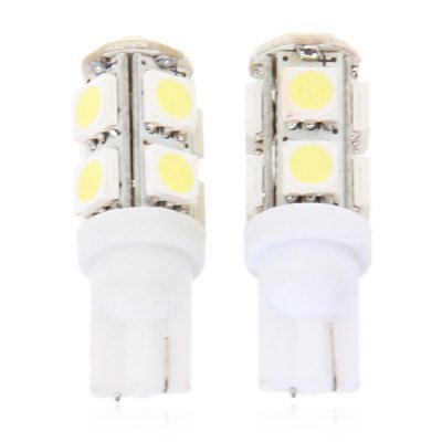 White Light 9 x SMD 5050 LEDs T10 Car Light - 1 Pair