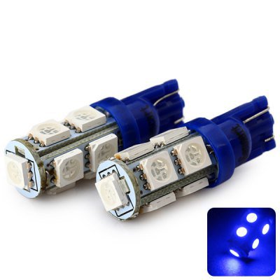 Sencart T10 5050 9 LEDs 2W 450-490nm Wavelength Blue Light Car Clearance Light DC 12V (2 pcs)
