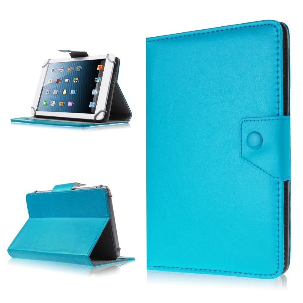 Universal Folio Leather Case Stand Cover for Verizon Ellipsis 7 Inch RCA Tablet (BLUE