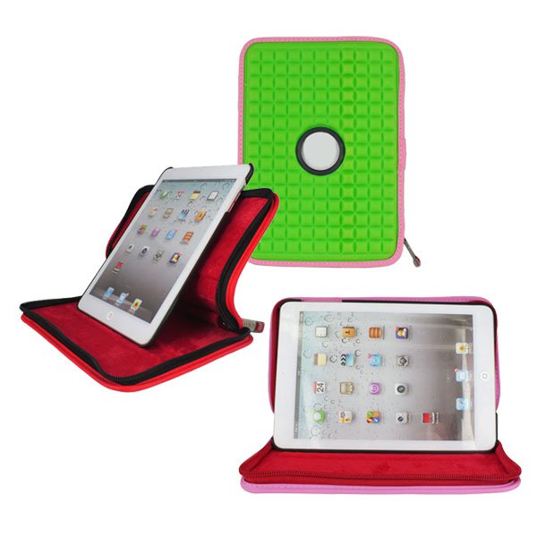 360°Rotation Cover Case Stand Zipper Sleeve Bag for Apple iPad Mini 1 2 3 Retina