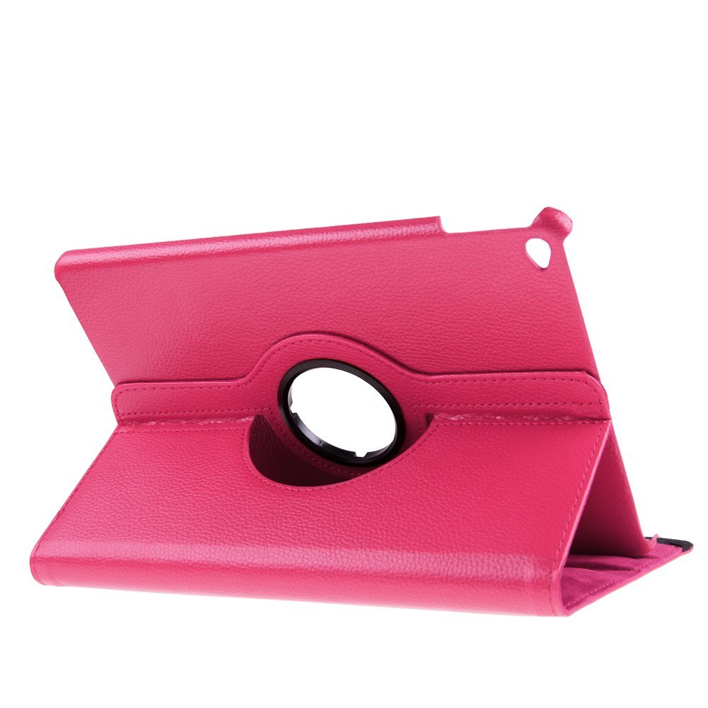 For Apple iPad Air 2 6th Smart Cover 360 Rotating Folio Flip Stand Case Cover ( COLOR ROSE PINK