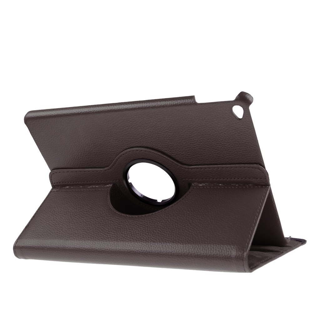 For Apple iPad Air 2 6th Smart Cover 360 Rotating Folio Flip Stand Case Cover ( COLOR BROWN