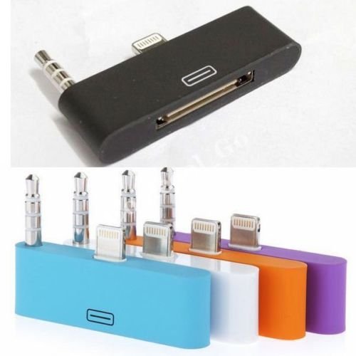 8pin to 30pin Dock Lightning Audio Charger Adapter For Apple Touch iphone 5 ipod (PURPLE