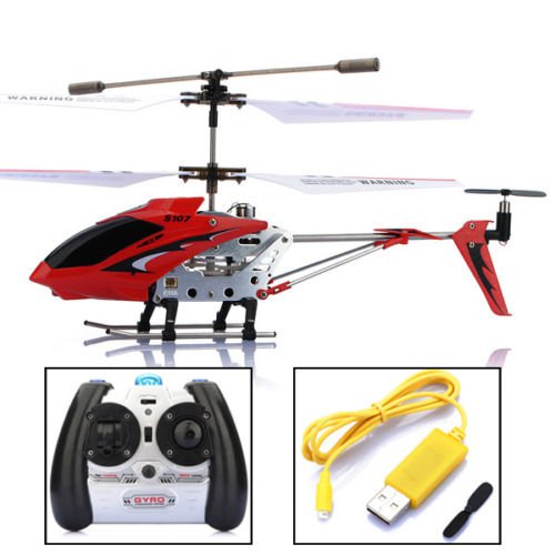 Syma S107G 3.5 Channel Remote Control Alloy RC Helicopter Gyro LED Light Toy Red
