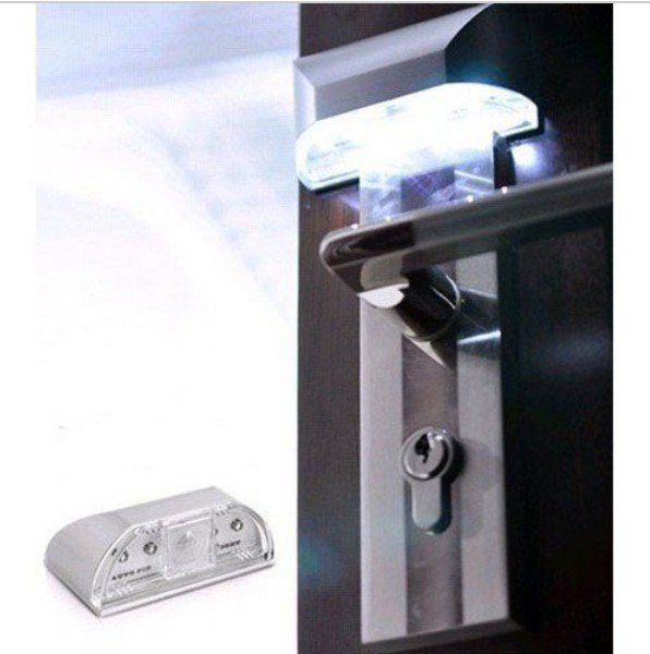 4 LED Light Lamp PIR Auto Keyhole Led Sensor Motion Detector Wireless