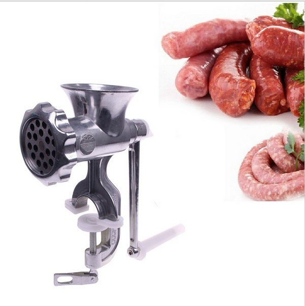 Kitchen Home Cast Iron Manual Meat Grinder Table Hand Mincer