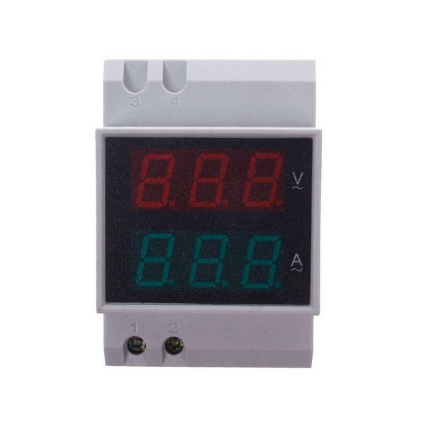 Led Dual Display Digital Din Rail Ac Ammeter Voltmeter Voltage Current