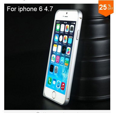 Ultra thin Slim Aluminium Metal Bumper Frame Case For Apple Iphone 6 4.7" COLOR SILVER