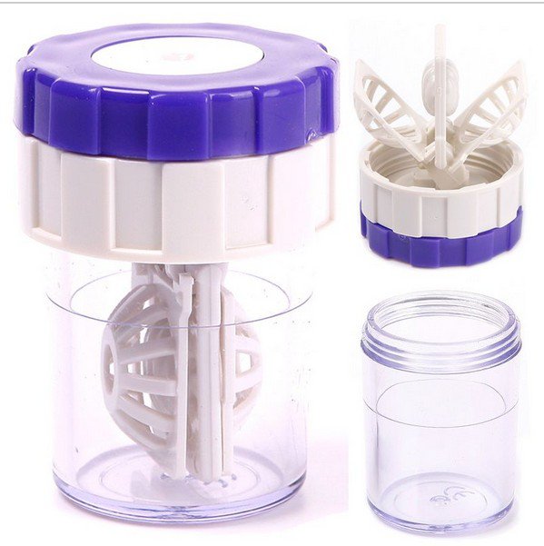 Latest New Manually Contact Lens Cleaner Washer Cleaning Lenses Case#65376