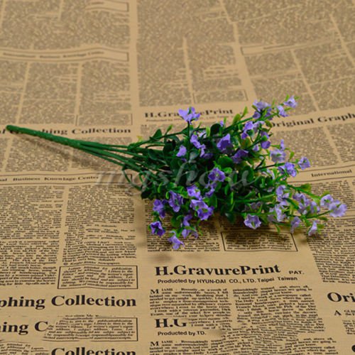 1 Bouquet Silk Artificial baby's breath Gypsophila Flower Wedding Home Decor (COLOR LIGHT PURPLE