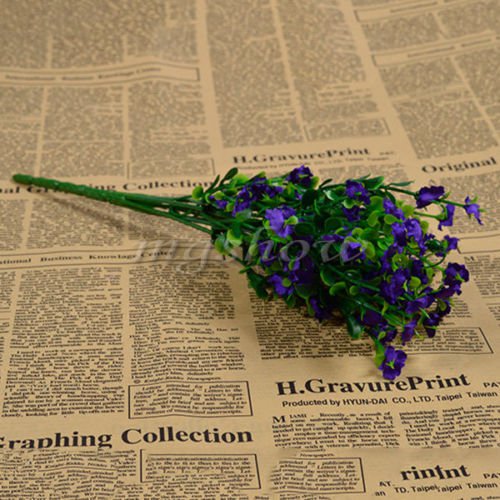 1 Bouquet Silk Artificial baby's breath Gypsophila Flower Wedding Home Decor (COLOR DARK PURPLE