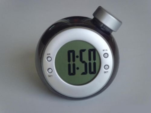 Eco-friendly Water Power Digital LCD Display Table Clock (black