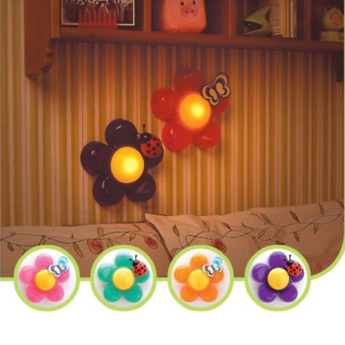 Baby Kids Funny Nursery Room Decor Bedside Flower LED Touch Lamp Night Light
