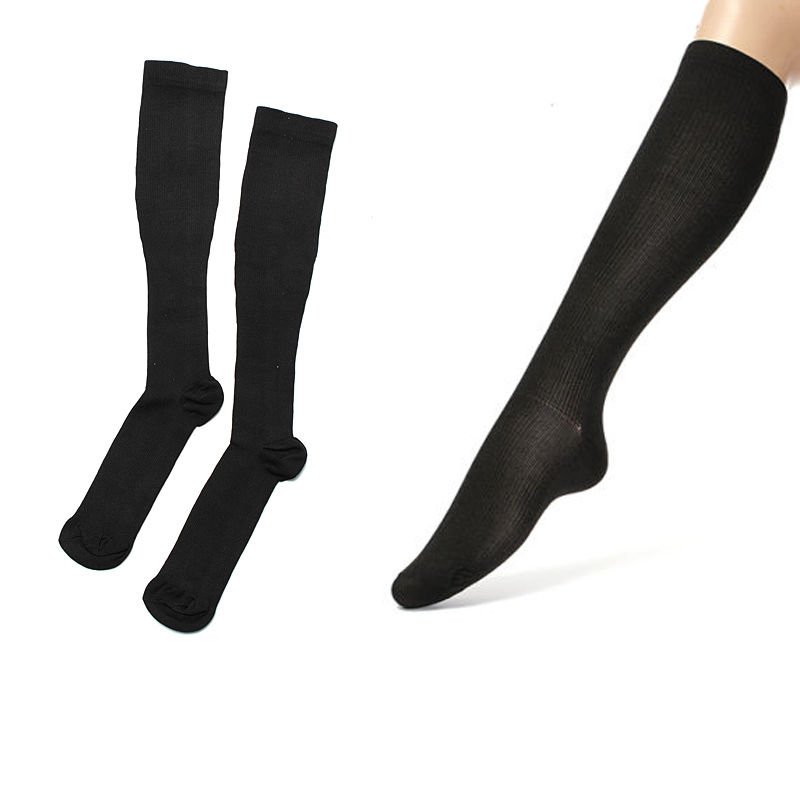 Varicose Vein Stocking Running Sports Knee High Relief Support Compression Socks