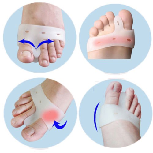 1Pair Foot Care Bunion Relief Silicone Toe hallux Valgus Separators Straightener