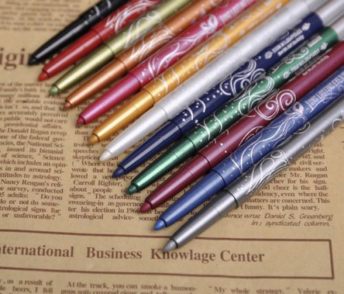 12 Color Professional Makeup Eye Shadow Lip Liner Eyeliner Pen Pencil Set