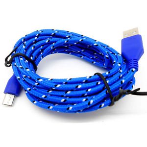 3 M Braided Fabric Micro USB Data&Sync Charger Cable Cord For Cell Phone# 5