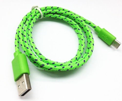 8pin Braided Usb Data Sync Cable Cord Fit for iphone5s 5c IOS 7.1 (GREEN