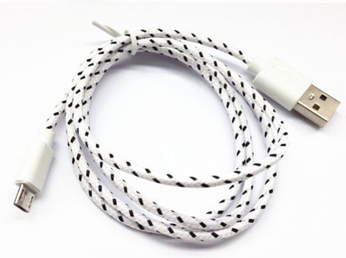 8pin Braided Usb Data Sync Cable Cord Fit for iphone5s 5c IOS 7.1 (WHITE