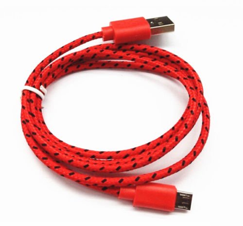 8pin Braided Usb Data Sync Cable Cord Fit for iphone5s 5c IOS 7.1 (RED