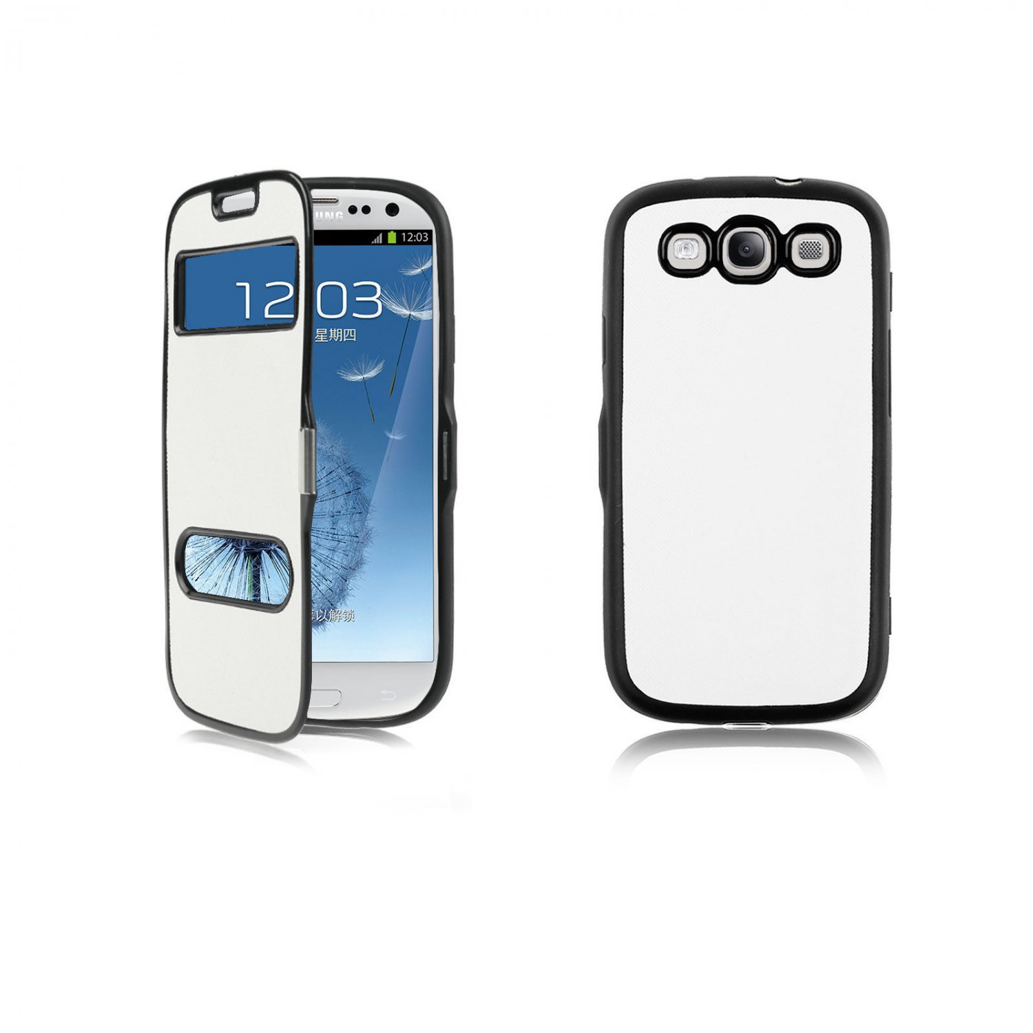 Magnetic Flip TPU Case Cover Hollow View for Samsung Galaxy S3