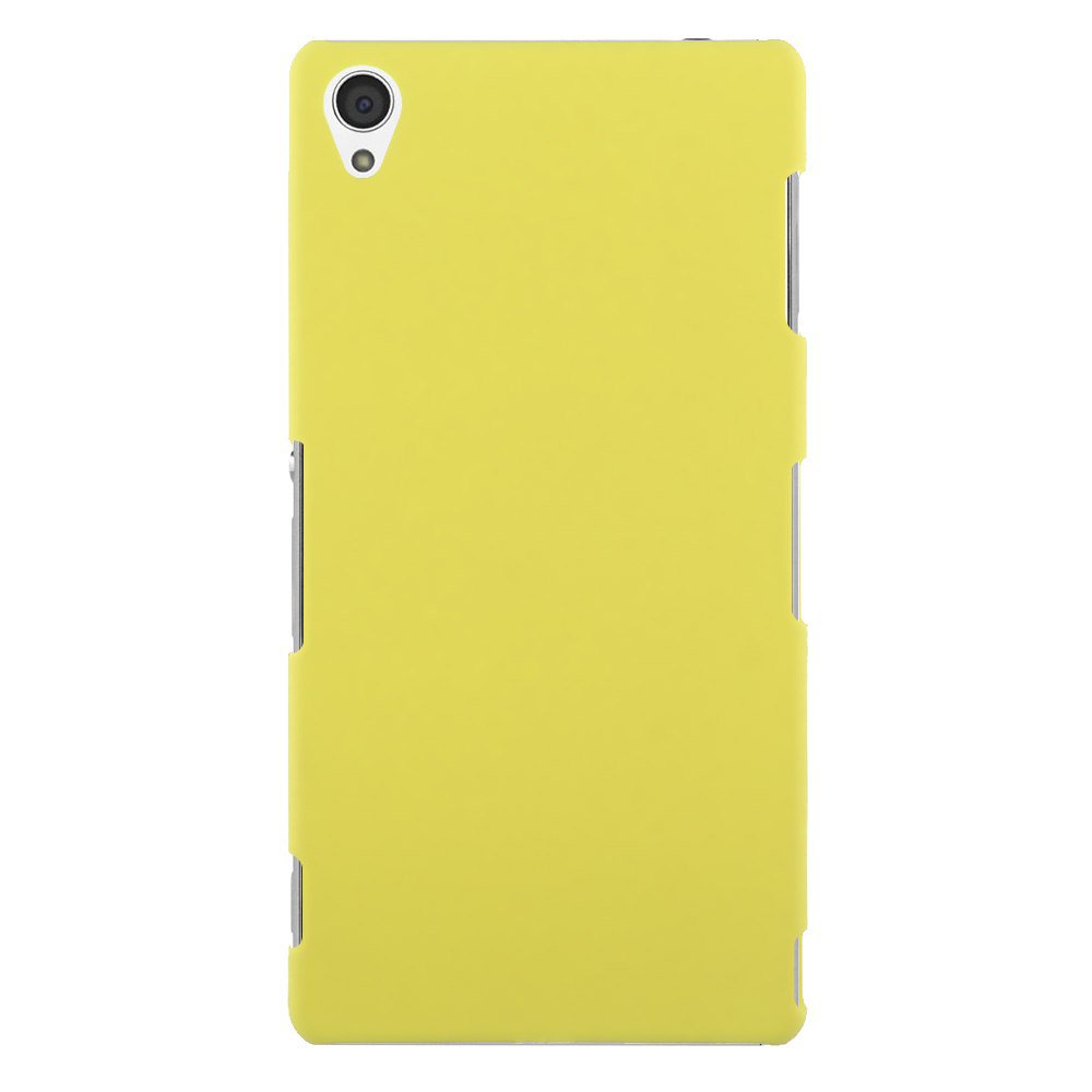 Slim Premium Hard Matte Plastic Snap-On Back Shell Case Cover For Sony Xperia Z3(COLOR YELLOW