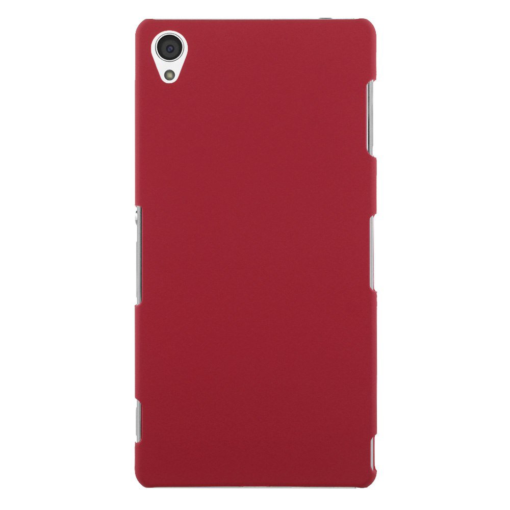 Slim Premium Hard Matte Plastic Snap-On Back Shell Case Cover For Sony Xperia Z3(COLOR RED
