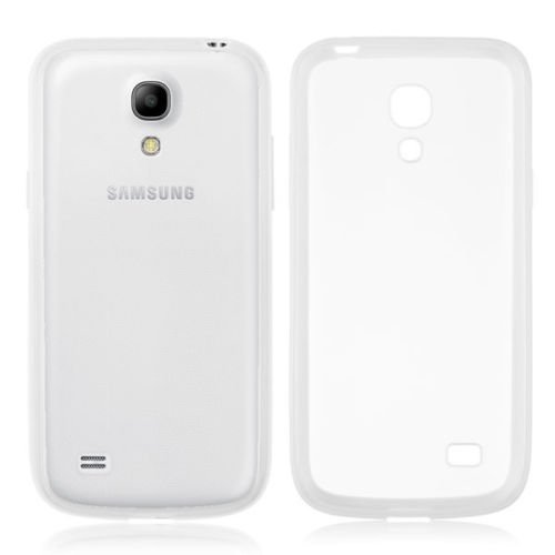 TPU Bumper Frame Matte Clear Back Cover Case for Samsung Galaxy S4 IV Mini i9190 ( COLOR WHITE