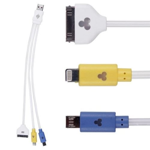 3in1 LED Light Micro USB Charger Cable Cord for iPhone 5 5S 5C 4S Samsung HTC LG