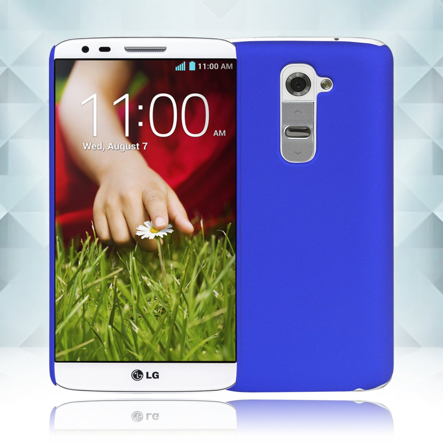 Snap on Hard PC Back Case Cover Skin Protective For LG G2(COLOR DARK BLUE
