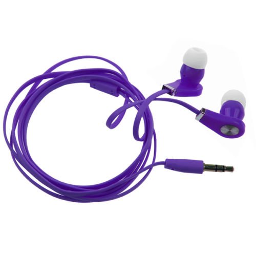 3.5mm Headphone Earphone Earbuds Headset for Samsung iPhone 5 5S iPod MP3 MP4 PC ( COLOR PURPLE