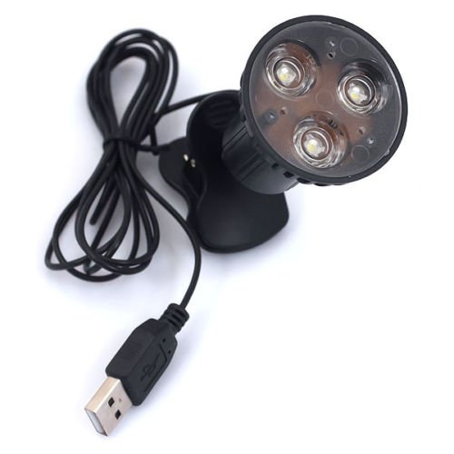 3 LED USB Port Clip on Flexible Book Light Lamp for Laptop PC