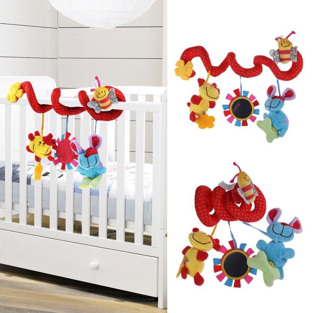 Animal Handbells Developmental Toy Bed Bells Kids Baby Soft Toys Rattle Lovely