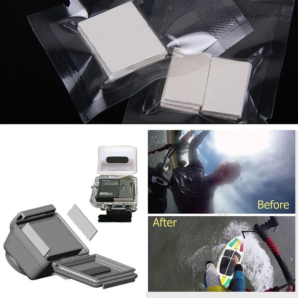 12pcs Pro Reusable Anti-Fog Drying Inserts for Sport Camera Gopro Hero 3 2 1 3+