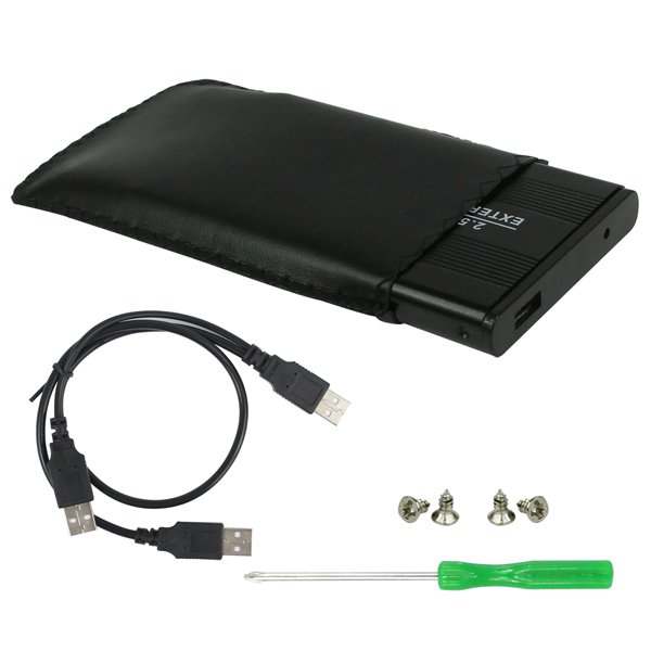 USB 2.0 2.5" SATA Hard Drive Disk HDD External Case Enclosure Box Laptop Black