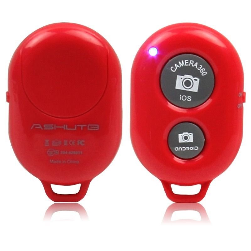 Wireless Bluetooth Camera Remote Control Selfie Shutter For iPhone Samsung Phone(COLOR RED