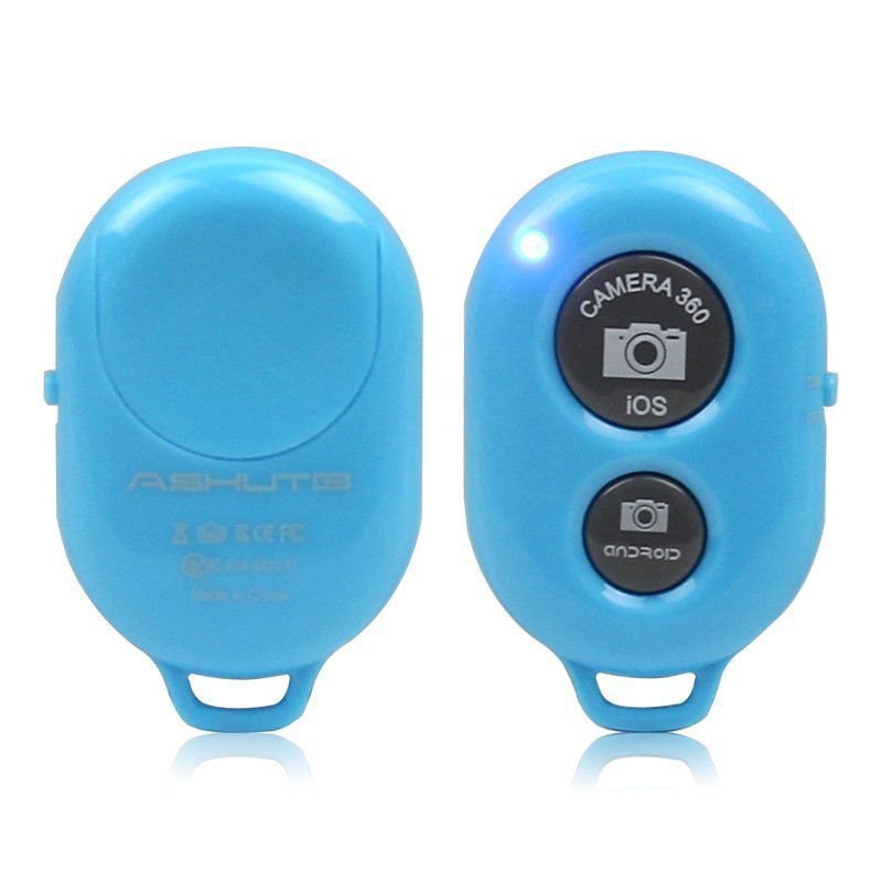Bluetooth Shutter Remote Control for Camera iPhone Samsung Selfie Stick Monopod(COLOR BLUE