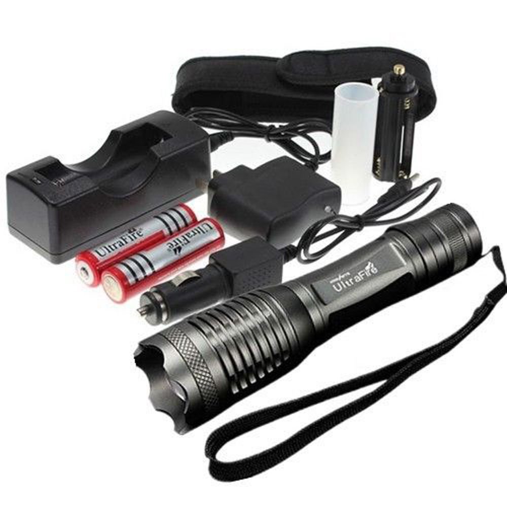 UltraFire 2200LM CREE XML T6 LED Flashlight Torch Rechargable Zoom 18650+CH SET