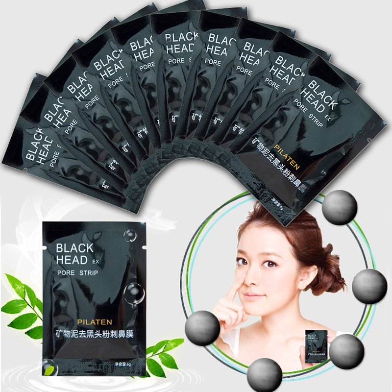 10Pcs Mineral Mud Nose Blackhead Pore Cleansing Cleaner Removal Strips NN6