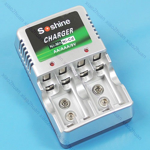 Ni-MH Ni-CD AA AAA 9V Rechargeable Battery Charger