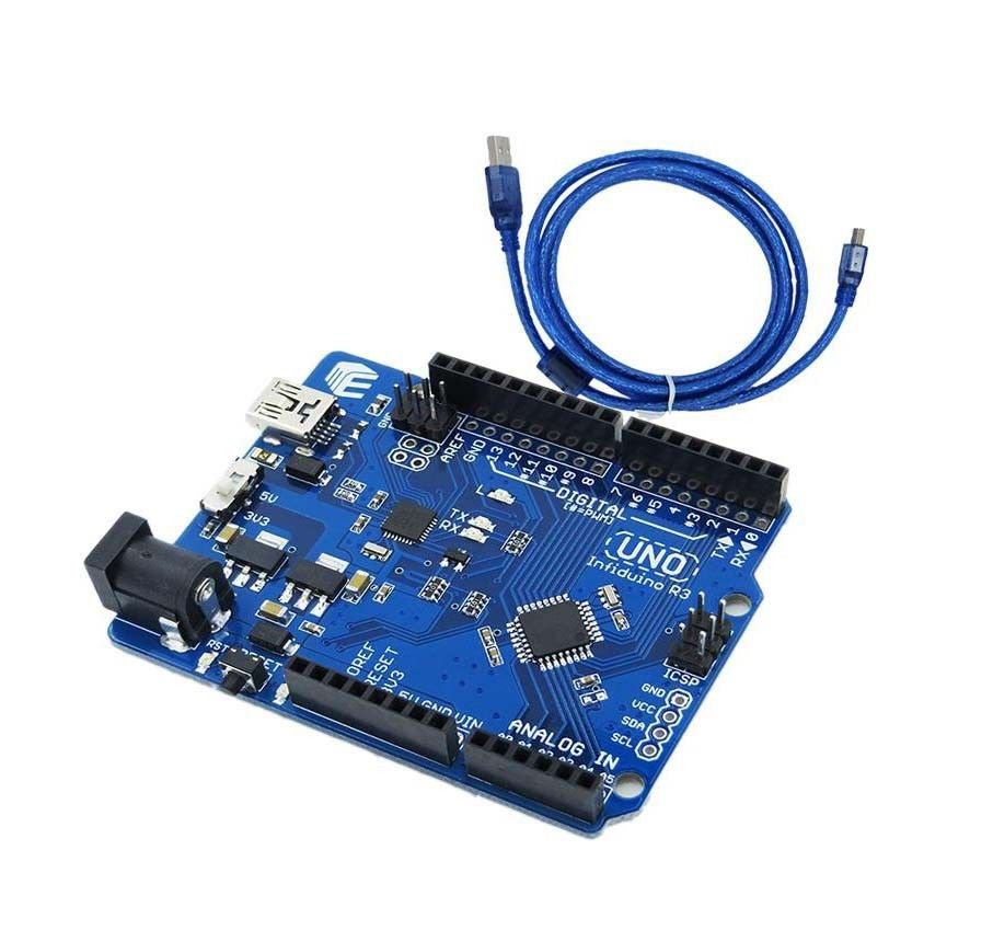 2014 Infiduino Uno R3 Atmega328P/Mega16U2 Arduino compatible+1.5mUSB cable