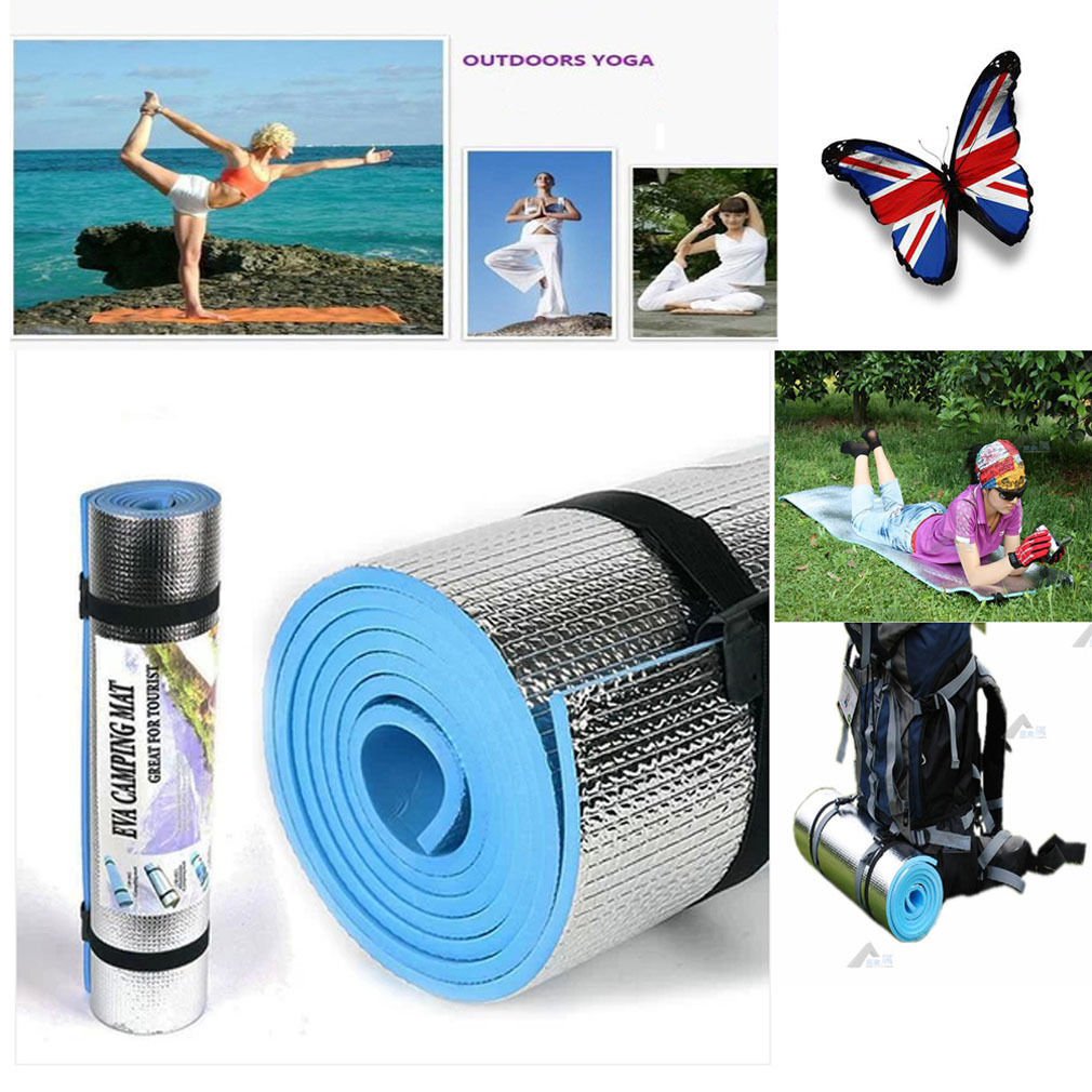 BLUE 180 * 60cm * 6mm Thick Mat Pad for Exercise, Fitness & Yoga