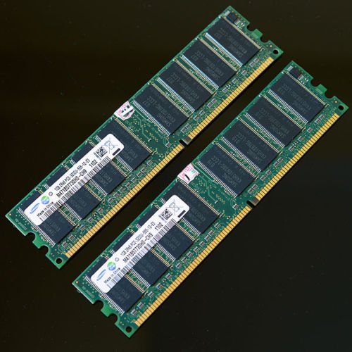 Samsung 2GB (2x 1GB ) DDR400 PC3200 400MHZ CL3 Desktop memory RAM 184PIN Chipset